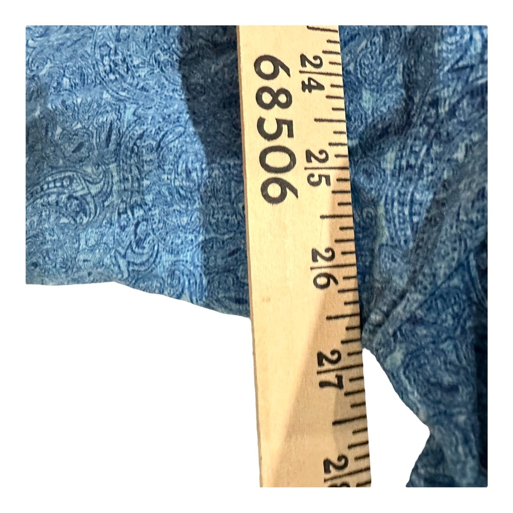 Tori Richard Mens 2XL Blue Paisley Cotton Lawn Hawaiian Shirt Made in HI - Picture 4 of 8
